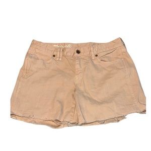 Madewell Stretchy Peach Denim Shorts Size 27
